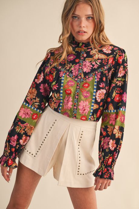 MTP4097-BLACK MULTI FLORAL